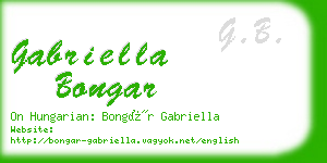 gabriella bongar business card